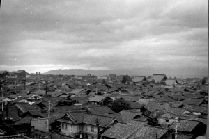 1954年ごろの京都　藤井大丸から西南方向
